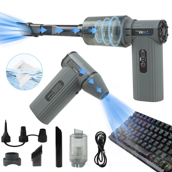 Handheld Car Vacuum Portable Cordless 15000Pa High Power 2 in 1 Vacuum Cleaner and Air Duster with Multi-Nozzles Mini Hand Held Vacuum Rechargeable for Home, Car, Office, Pet Hair