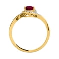 thumbnail image 2 of AoneJewelry 10K 1.00 Carat Diamond and Oval Shape Gemstone Ring In Rose, White & Yellow Gold, 2 of 4