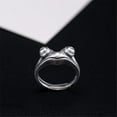 thumbnail image 5 of HIJONES Stainless Steel Frog Ring for Women Men Vintage Statement Jewelry Cocktail Party Animal Style Silver Size 9, 5 of 6