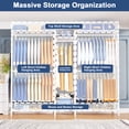 thumbnail image 7 of Ulif E12 Clothes Rack,Heavy Duty Freestanding Garment Rack with Shelves,Metal Clothing Closet Storage System for Hanging Clothes，71" W x 16" D x 76.5" H, Hold 960 lbs，White, 7 of 7