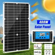 Lohoms 400 Watts Solar Panel Kit,  12V Battery Charger With 100A Controller 400W Flexible Solar Panel, Charging Off-Grid Battery Power RV Home Boat Camping Caravan Roofttop
