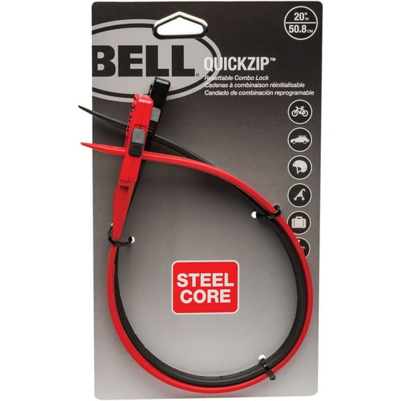 Bell QuickZip 20 In. x 4mm Resettable Combination Bicycle Lock (2-Pack) 7120736
