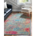 thumbnail image 1 of Rugs.com Fleur Collection Rug – 9' x 12' Blue Medium-Pile Rug Perfect For Living Rooms, Large Dining Rooms, Open Floorplans, 1 of 9