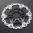 thumbnail image 2 of EeaseCA 180mm Bike Disc Brake Disc Rotor Simple Bike Disc Brake Kit for Mountain Outdoor Bike (Black), 2 of 7