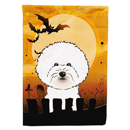 Caroline s Treasures BB1775GF Halloween Bichon Frise Flag Garden Size  Small  Multicolor