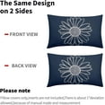 thumbnail image 4 of Navy Blue Daisy Flower Lumbar Pillow Covers 12x20 Inch Set of 2 Spring Summer Floral Bloom Decorative Throw Pillows Seasonal Pillow Cases Farmhouse Home Decor for Cushion Couch Sofa Outdoor, 4 of 6