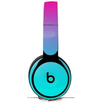 Skin Decal Wrap works with Original Beats Solo Pro Headphones Smooth Fades Neon Teal Hot Pink Skin Only BEATS NOT INCLUDED
