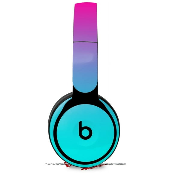 Skin Decal Wrap works with Original Beats Solo Pro Headphones Smooth Fades Neon Teal Hot Pink Skin Only BEATS NOT INCLUDED