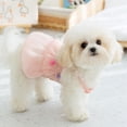 thumbnail image 5 of Small Dog Dress, Girl Puppy Bling Princess Skirt Dress with Plush Balls,Chihuahua Yorkie Clothes Outfit for Birthday Wedding Party Pink XL, 5 of 7