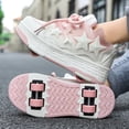 thumbnail image 6 of Yiomxhi Kids Roller Shoes, Boys Girls Sneakers with Wheels, Become Sport Sneaker for Christmas Birthday Children Gift, Adjustable Roller Skates Suitable for School Outdoor, 6 of 7