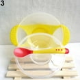 thumbnail image 1 of 1 Set Baby Suction Bowl Temperature Color Changing Spoon Feeding Tableware, 1 of 2