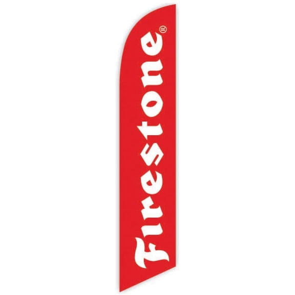 Cobb Promo Firestone Red Advertising Feather Flag 12ft - Replacement Flag Only Without Poleset