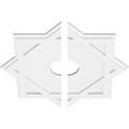 thumbnail image 7 of 14"OD x 4"ID x 7 3/4"C x 1"P Axel Architectural Grade PVC Contemporary Ceiling Medallion, Two Piece, 7 of 7