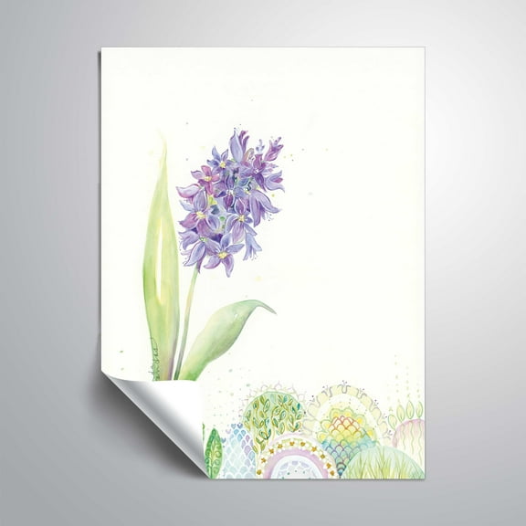 ArtWall Hello Hyacinth, Removable Wall Art Mural by Linda Arandas