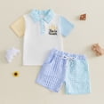 thumbnail image 2 of Toddler Boy Summer Outfit for 12-18 Months Children's Summer Cartoon Dinosaur Print Short Sleeved Elastic Shorts Two Piece Set Boys' Casual T Shirt Set,A111-Light Yellow, 2 of 9