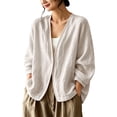 thumbnail image 4 of Xdegoge Cardigan Sweaters for Women Lightweight Open Front Casual Loose Fit 3/4 Sleeve Cover Up Tops Flowy Spring Summer Vacation Lounge Everyday Wear, 4 of 9