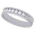 thumbnail image 3 of 14K White Gold Channel Set Diamond Mens Wedding Band Engagement Ring 0.50 Ct., 3 of 5