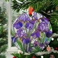 thumbnail image 2 of Iris February Birth Month Flower Ornament Suncatcher, Purple Irises Window Hanger, Floral Wall Art. Indoor Decor, Flowers Lover Gift, 2025, Holiday 2025, Festive Home Accent,, 2 of 5