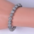 thumbnail image 2 of Natural Black Lace Jasper Gemstone 8mm Round Beads Stretch Bracelet 7 Inch Unisex, 2 of 3