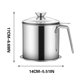 thumbnail image 2 of Olla de filtro de aceite de acero inoxidable 304 | Colador de malla fina y bandeja de goteo | Boca ancha fácil de limpiar | Caño a prueba de fugas | Múltiples tamaños | Para aceite de cocina, 2 of 5