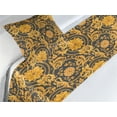 thumbnail image 3 of Vintage Bed Runner Set, Circular Chain and Flower Branches Art Deco Repeating Damask Inspired, Decorative Bedding Scarf & a Pillow Sham for Hotels Homes, Twin, Marigold Charcoal Grey, by Ambesonne, 3 of 3