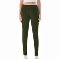 thumbnail image 4 of uublik Jeans Leggings Women High Waist Jeggings Skinny Jeans Pull on Leggings Trendy Casual Pants, Army Green, 4 of 6
