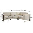 thumbnail image 7 of Christopher Knight Home 104" Square Arm L Shaped Sectional Sofa, Modern Chenille 5 Seater Couch, Beige, 7 of 7