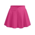 thumbnail image 4 of Riecok Sport Skirt Girls Elastic Waist Mini Pencil Skorts Solid Lightweight Running Skirt with Pockets Hot Pink 11-12Years, 4 of 8