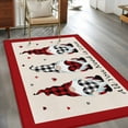 thumbnail image 3 of Valentine's Day Washable Area Rug 2.7 x 5 ft Buffalo Plaid Gnomes , Soft Non Slip Rugs Stain Repellent Indoor Felt Carpet for Living Dining Room Bedroom Home Office, 3 of 9
