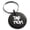 Black, variant on Black Stainless Steel Pixel I Heart Mom Small Medallion Circle Charm Keychain Keyring