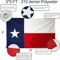 thumbnail image 7 of Anley EverStrong Series Embroidered Texas State Flag 3x5 Ft - Lone Star Flags 210D Polyester, 7 of 7