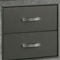 thumbnail image 4 of Benjara BM300826 24 in. Faux Diamond Trim Metal Handles & Zula 2 Drawer Nightstand, Gray & Chrome, 4 of 7