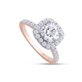 thumbnail image 2 of AFFY 1.50CT Moissanite Diamond Engagement Rings for Women in 18K Rose Gold over Silver-4.5, 2 of 5