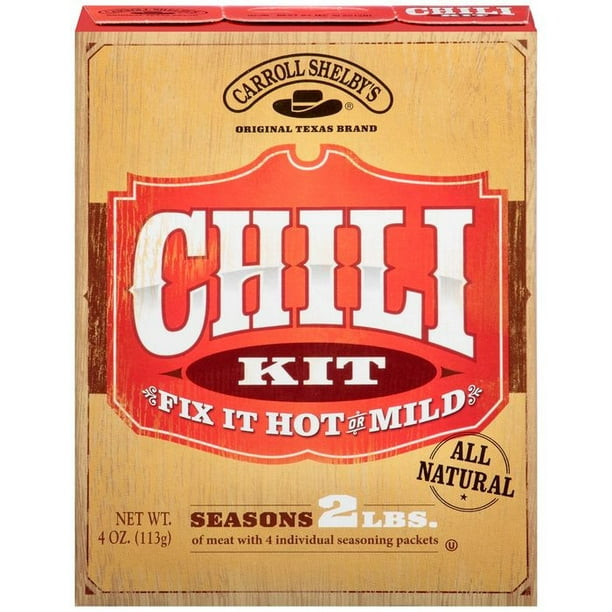 Carroll Shelby's White Chicken Fix It Hot Or Mild Chili Kit 3 Oz (Pack