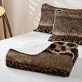 thumbnail image 4 of Erosebridal Vintage Leopard Stripe Twin Quilt Set,Jungle Animal Print Twin Coverlet Set For Girls,2 Pieces, 4 of 7