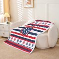 thumbnail image 2 of Erosebridal Retro Stripes Fleece Blanket 40x50,Marine Rudder Sherpa Throw,Ocean Theme Decor, 2 of 6