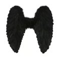 thumbnail image 1 of Accesorios de disfraz de alas de ángel para fotos, ideales para fiestas y festivales navideños. S Negro, 1 of 8