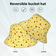 thumbnail image 2 of Honeii Chamomile And Ladybug for Unisex Bucket Hat Waterproof Rain Hat Reversible Shiny Rave Bucket Hat for Concert Festival Boonie Cap, 2 of 6