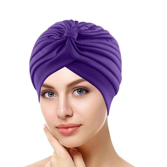 AWZXDE Women's Solid Color Stretchy Comfortable Basic Cap Pull On Headwrap Knit Hat PP1