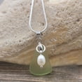 thumbnail image 3 of Besheek Silvertone, Clear, Green, Seaglass and Freshwater Pearl Necklace, 3 of 5