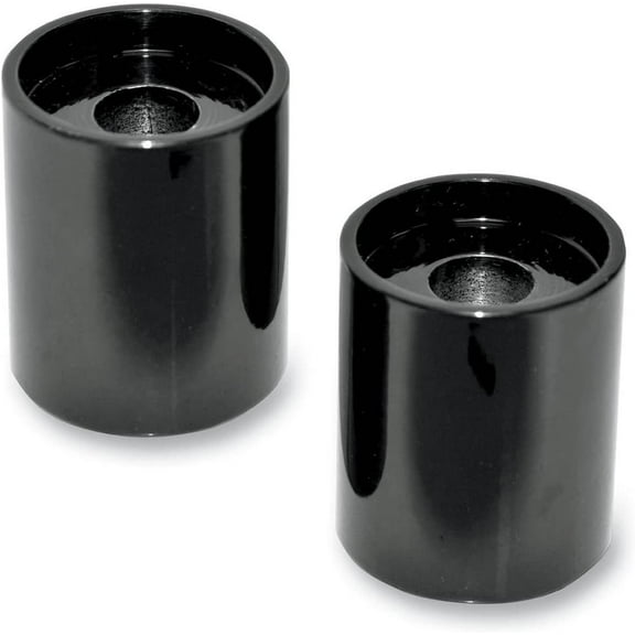 LA Choppers Handlebar Riser Extensions, 1-1/4 in. Clamp, 1 in. Rise, Billet Aluminum, Gloss Black, Sold in Pairs (LA-7414-01B)