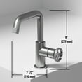 thumbnail image 4 of VIGO Cass Single Handle Single-Hole Bathroom Faucet in Brushed Nickel, 4 of 14