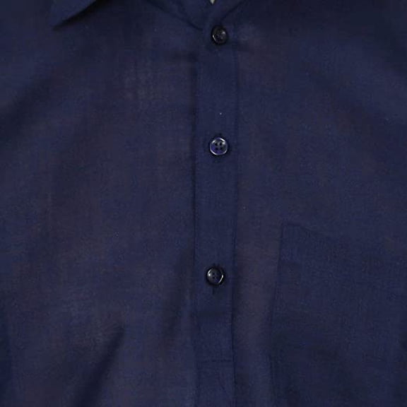 Royal Kurta Men's Cotton Pathani Kurta Pyjama Blue