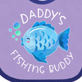 thumbnail image 4 of Inktastic Daddy's Fishing Buddy with Cute Blue Fish Boys or Girls Baby Bib, 4 of 4