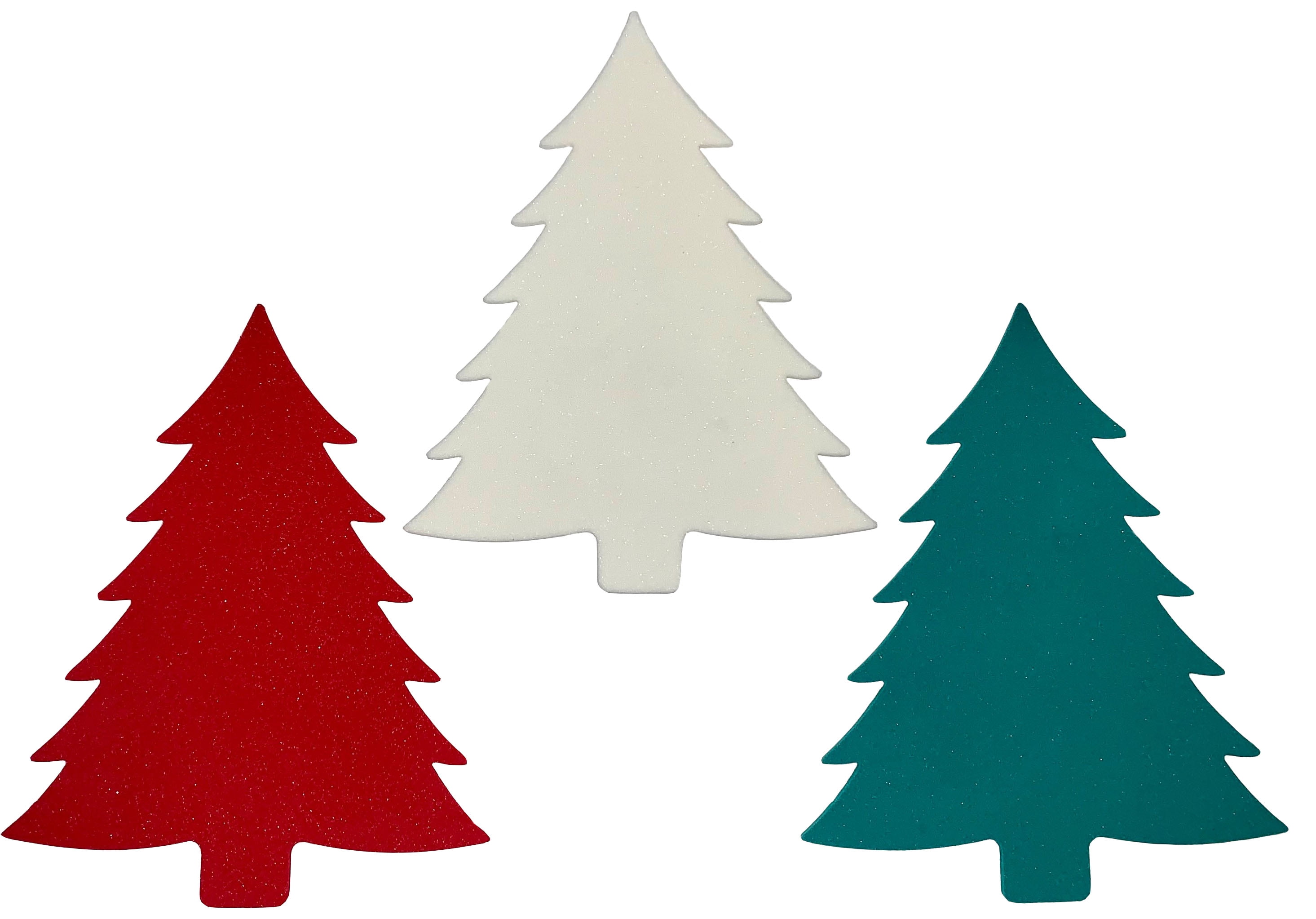 Set of 6 Christmas Tree Sponges (3 Red & 3 Green) All Purpose Foam Sponges  - Jetz-Scrubz®