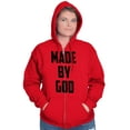 thumbnail image 4 of Made Religious Christ Faith Christian Zip Up Hoodie Men's Women's Brisco Brands S, 4 of 6