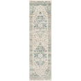 thumbnail image 6 of Well Woven Millie Tribal Blue Medallion 2x7 (2'3'' x 7'3'' Runner) Area Rug Mint Blue & Gold Modern Distressed Oriental Carpet, 6 of 7