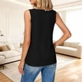 thumbnail image 5 of MaFYtyTPR Women's Sleeveless Tops Summer Solid Color Casual Eyelet Button Loose Tank Top for Women Black M, 5 of 5