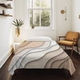 thumbnail image 4 of Beige Ombre Large Tapestry for Bedroom Wall Hanging Tapestry, Modern Geometric Abstract Aesthetic Cream Ceiling Backdrop Tapestries Poster Blanket Wall Decor for Teens Room Living Room Dorm 85" x 90", 4 of 8