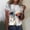 Red, variant on QHWAUAKFBN T Shirts For Women Trendy Summer Round Neck Short Sleeve Flower Butterfly Print Tshirts Top